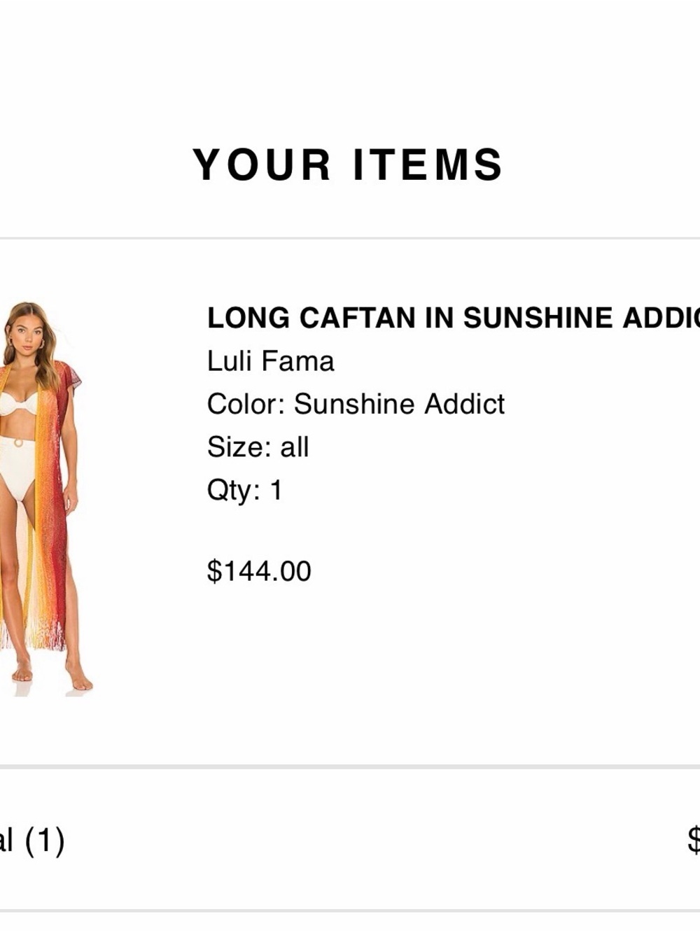 Luli Fama Long Caftán Cover-Up - Sunset Sunshine Addict - Picture 6 of 10